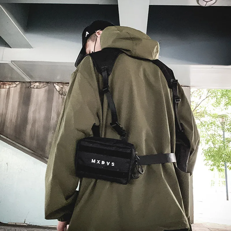 Мужская и женская сумка-жилет в стиле ins dark, нагрудная многофункциональная сумка в Военном Стиле, модный тактический рюкзак в стиле хип-хоп от AliExpress WW