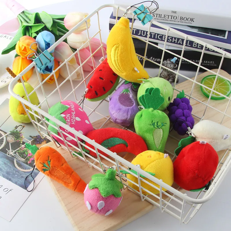 Мягкие милые фрукты овощи мини кулон для ребенка развивающие игрушки мягкие