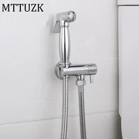 mttuzk solid brass chrome bidets bathroom hand shower bidet toilet sprayer hygienic shower bidet tap wall mount bidet faucet