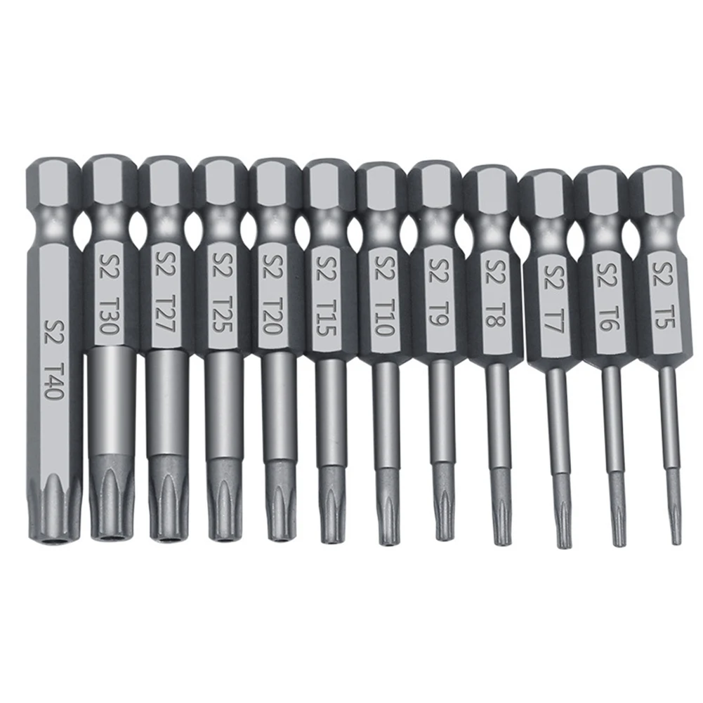 

Portable Hardware Accessory Magnetic Hex Torx Durable S2 Steel Tool Screwdriver Bit Set Replacement Electric Drill Practical