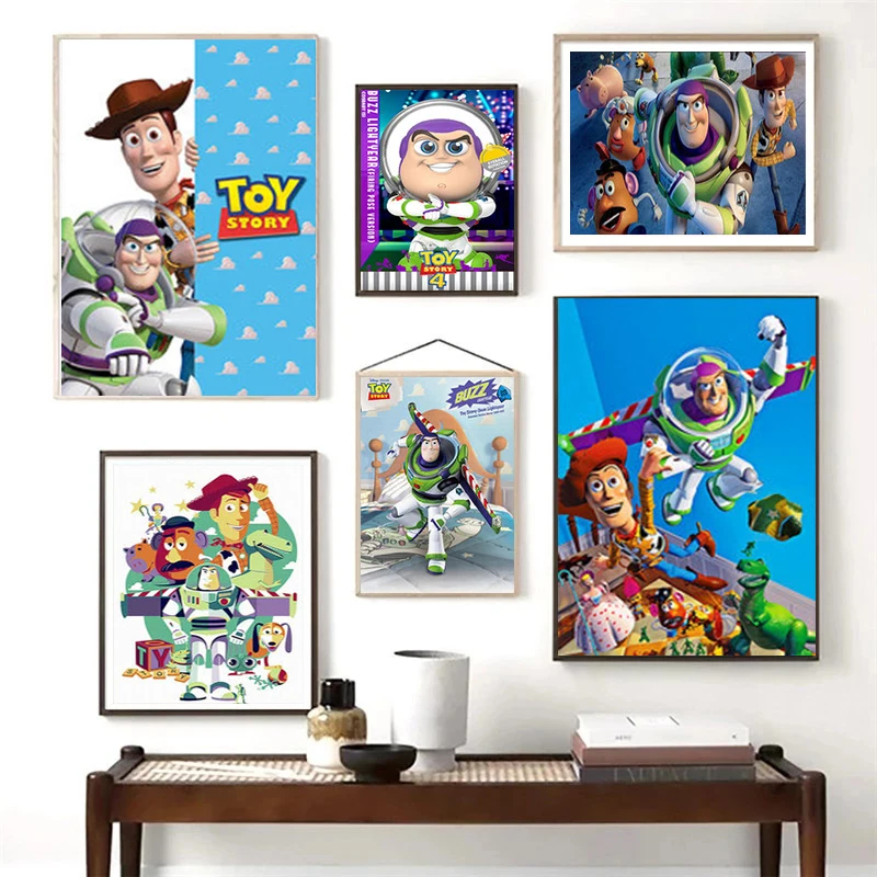 Картина из мультфильмов Disney деревянный постер с забавной Историей Игрушек