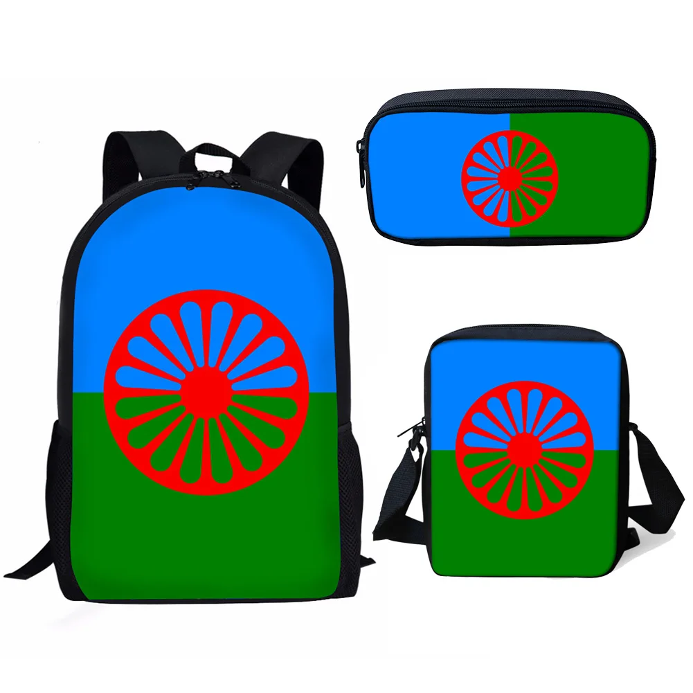 

Детский рюкзак Romany Roma, школьный ранец с принтом флагов рома для мальчиков и девочек, начальная школа, Детская сумка для книг/сумка с клапанам...