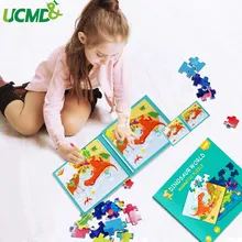 Магнитный животный пазл игра Монтессори образовательный