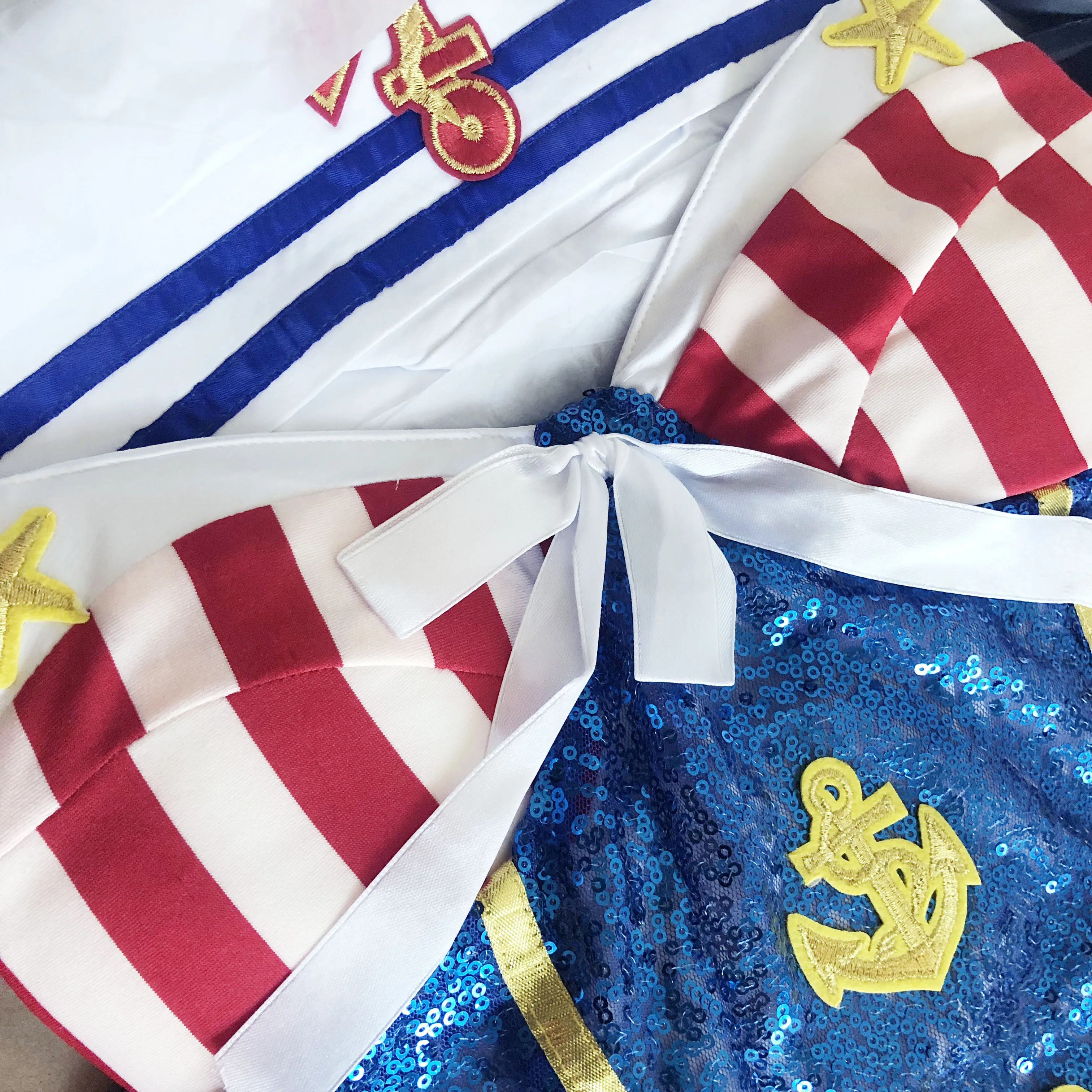 Пикантный красный белый полосатый Косплей UTMEON матросский костюм для женщин