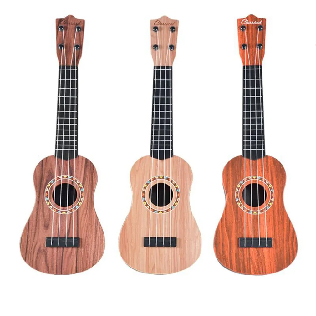 Укулеле 21 дюйм Имитация древесины 4 струны Uke Bass струнный музыкальный инструмент