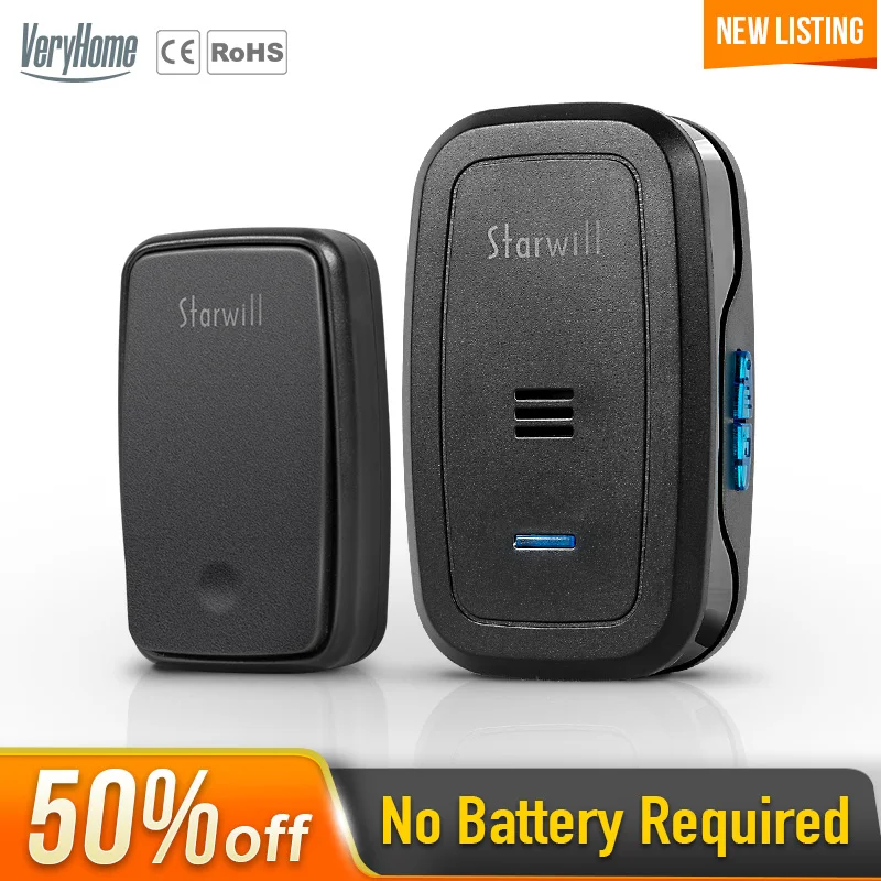 Беспроводной дверной звонок ZOGIN умный водонепроницаемый беспроводное кольцо для