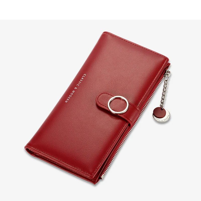 

Long Women's Wallet Card Holder Wallets Female PU Leather Clutch Money Bag Korean Fashion Multi-card Position Clutch Zipper Bag