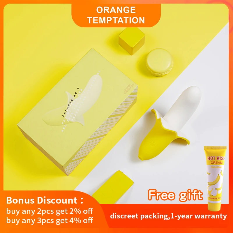 Банан в форме вибратор G Spot вагинальный клиторальный стимулятор силиконовый