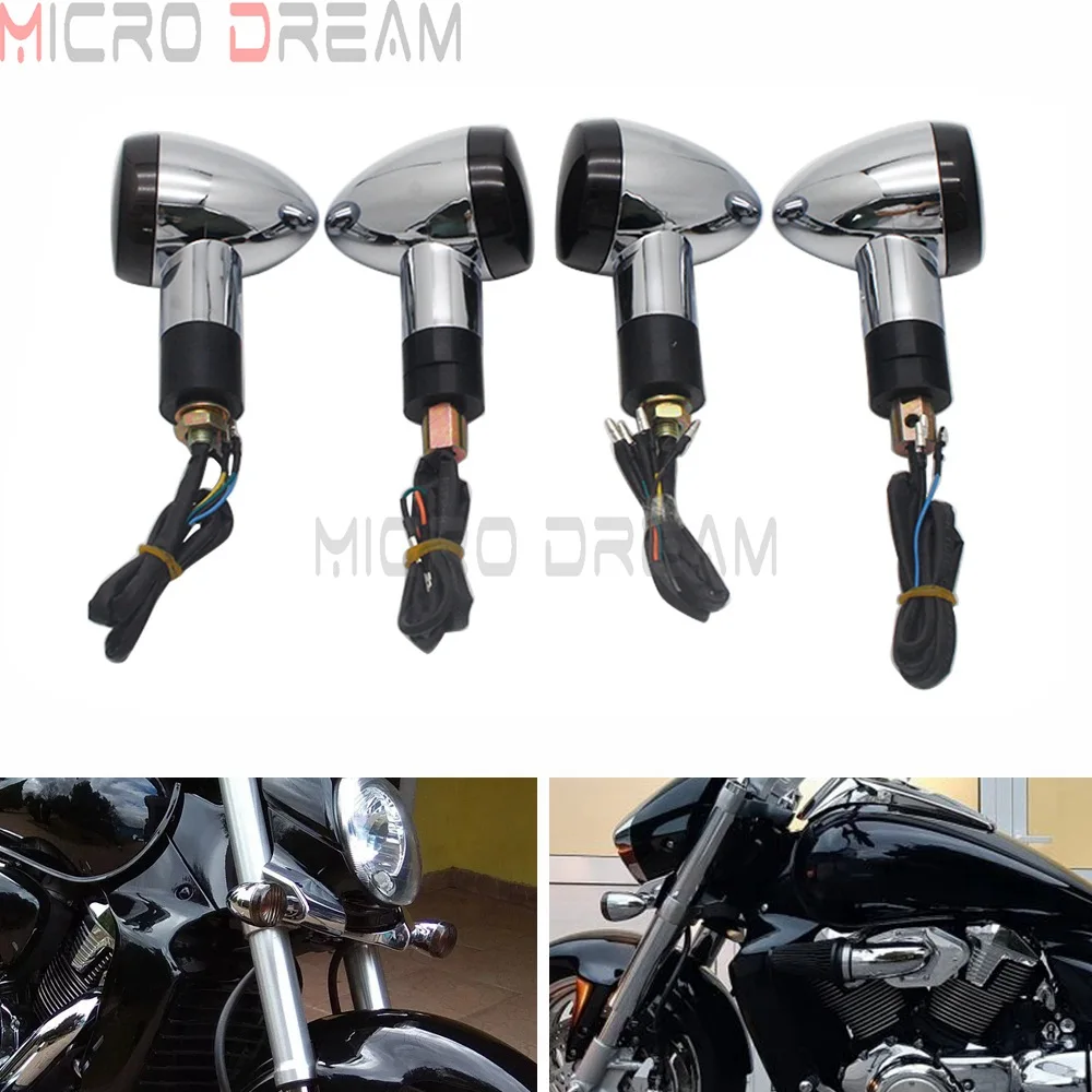 

4pcs/2pcs Front Rear E4 Turn Signal Light LED 3 IN 1 Tail Brake Indicator Light Running Lamp For Suzuki Boulevard M109R VRZ1800