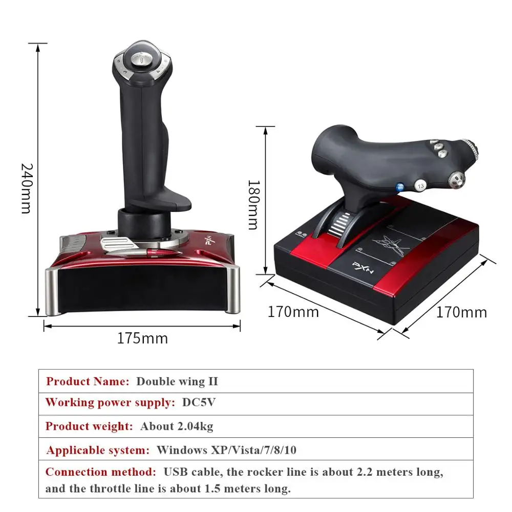PXN 2119II Flight Stick джойстик игровой контроллер для ПК и джойстика геймпад ручка