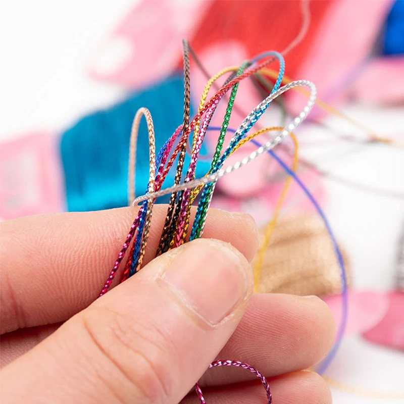 1 мм 20 метров/карта Золотая Серебряная шелковая нить подарочная упаковка сделай