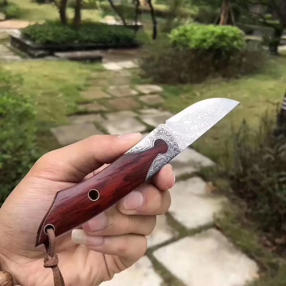 VG10 дамасский клинок ручной работы стальные фиксированные ножи стальной нож