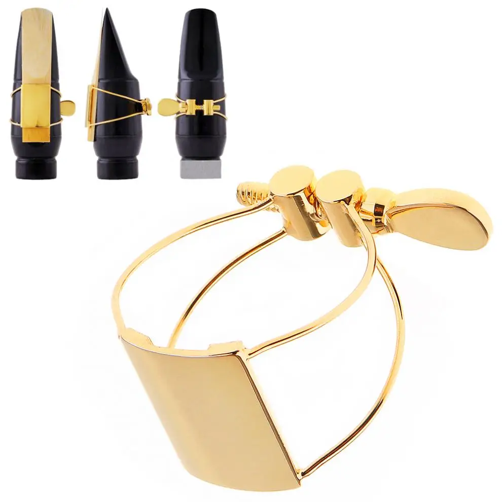 Мундштук для саксофона позолоченный металлический зажим мундштук тенора и с