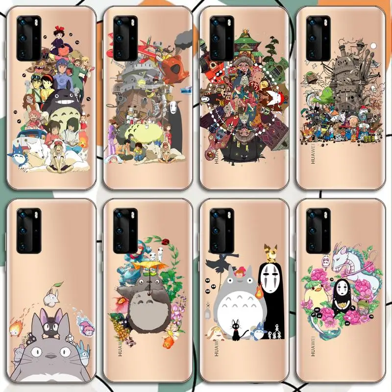 

Totoro Spirited Away anime Phone Cases Transparent for Huawei mate 20 10 9 8 X S 5G Z Enjoy pro plus