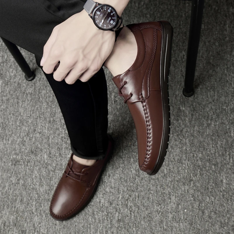 

Shoes Casual Men Black Casual Shoes Men Mens Leather Zapatos Informales De Hombre Flat Leisure Sapato Man Fashion Spring Shoe