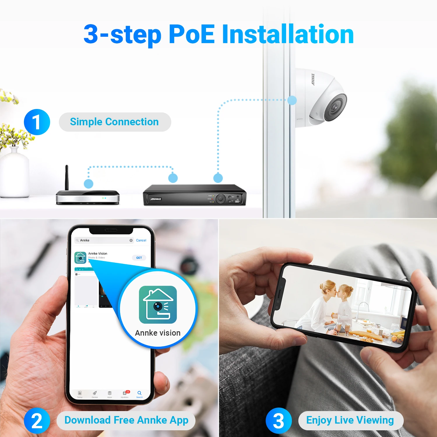 ANNKE 16CH HD 5MP POE сетевой видеорегистратор безопасности Системы 8MP H.265+ NVR с 8X5 Мп возможностью погружения на глубину до 30 м EXIR Ночное видение всепогодный WI-FI IP Камера
