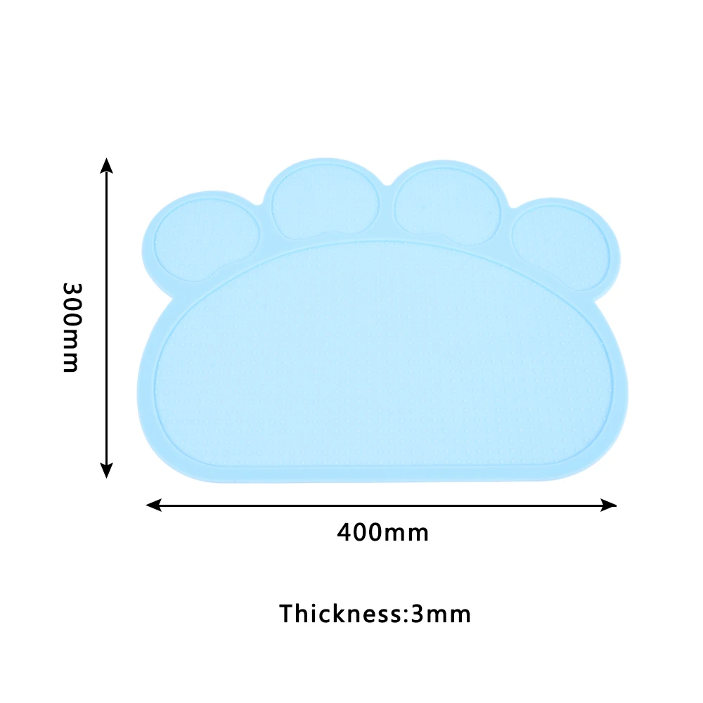 Silicone Colorful Paw Pet Dog Cat Feeding Mat Pad Dish Bowl Food Water Feed Placemat Puppy Bed Blanket Table Mats | Дом и сад