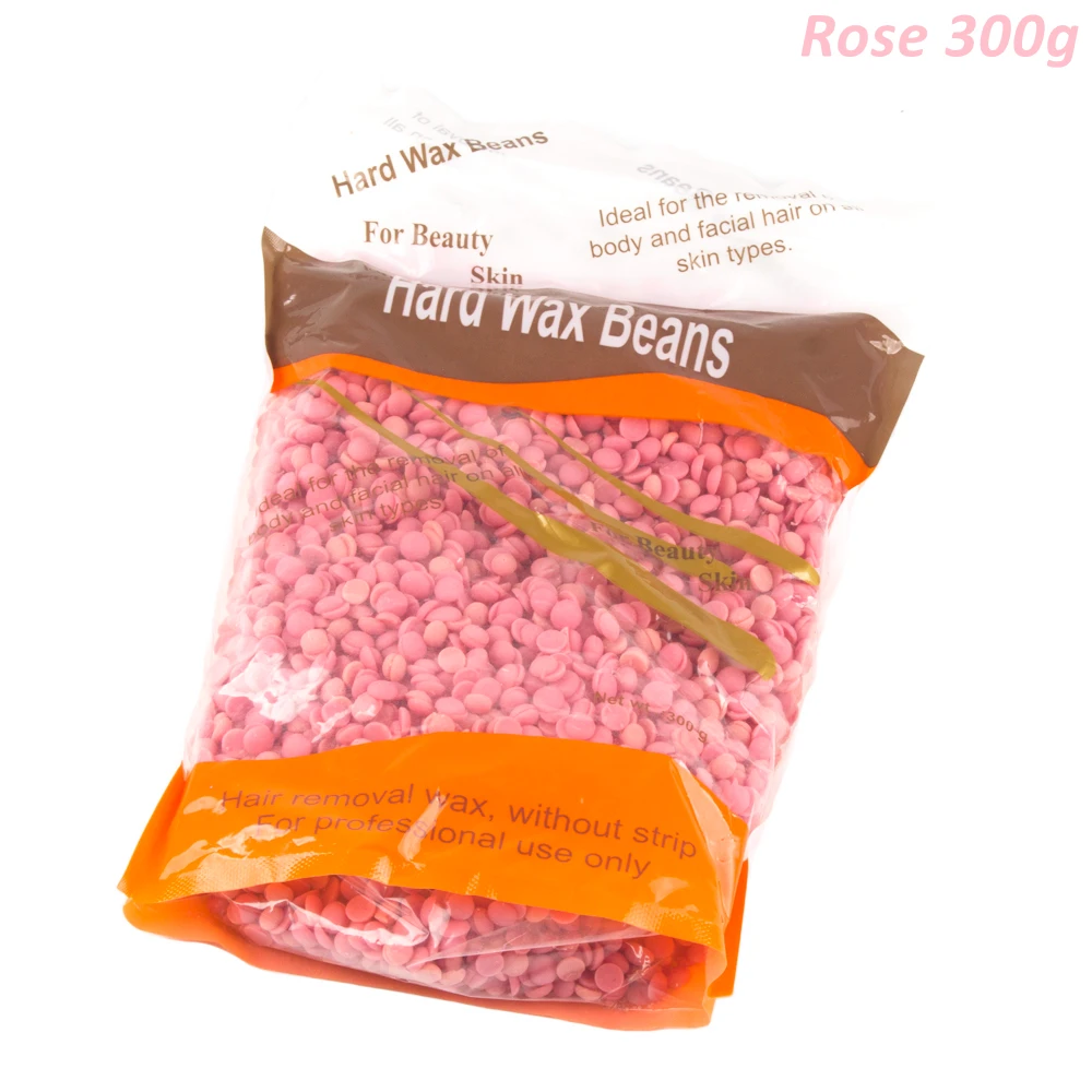 Depilatory Hot Film Hard Wax Bean For Waxing No Strip Needed For Body Bikini Face Hair Removal 300g Hard Wax beans - Цвет: Feecy 300g Rose
