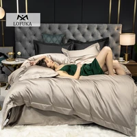 lofuka superior hotel quality 100 cotton champagne gold bedding set queen king duvet cover set bed sheet pillowcase for sleep