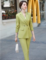 plus size 5xl formal uniform designs pantsuits for women business work wear with jackets coat and pants autumn winter ol blazers