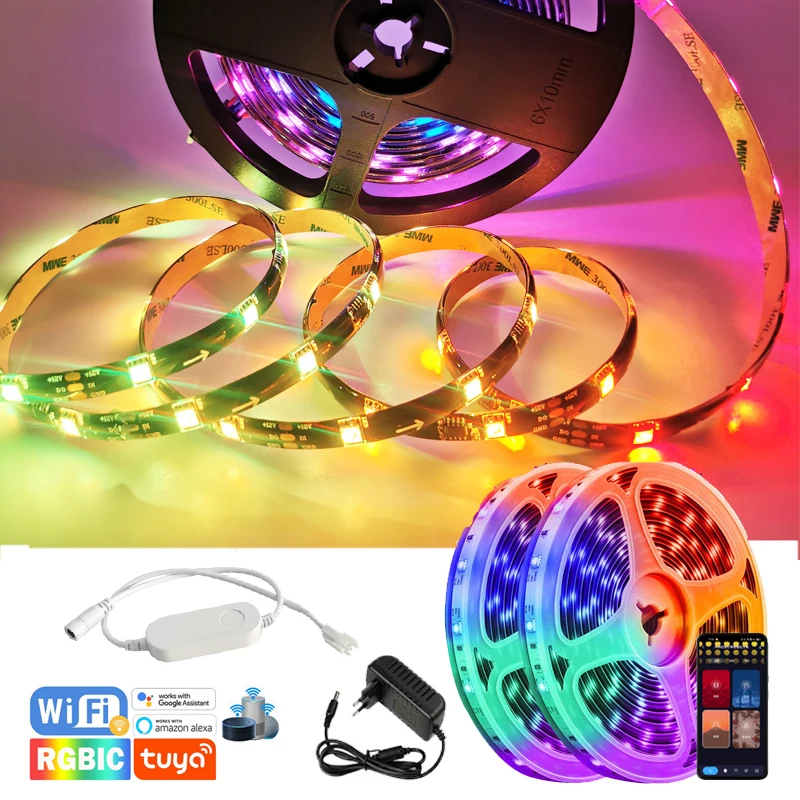 

Светодиодная лента с поддержкой Wi-Fi, 5 м, 12 В постоянного тока