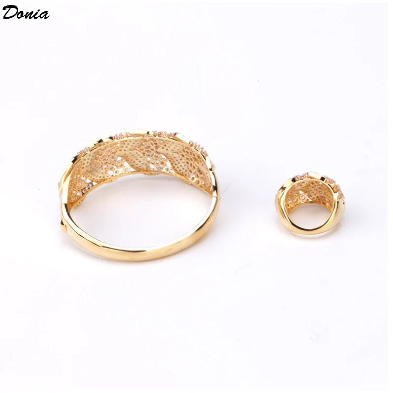 Ювелирные изделия Donia новинка модный браслет с цветком стерео полые листья