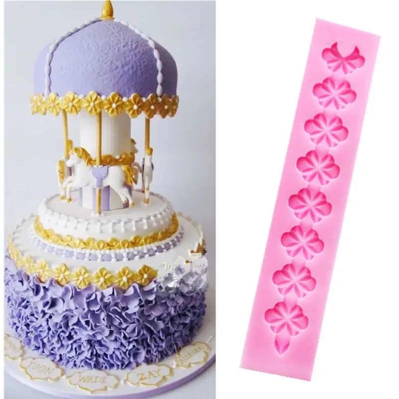 Формочки в форме кружева для шоколада форма цветов силиконовая украшения торта