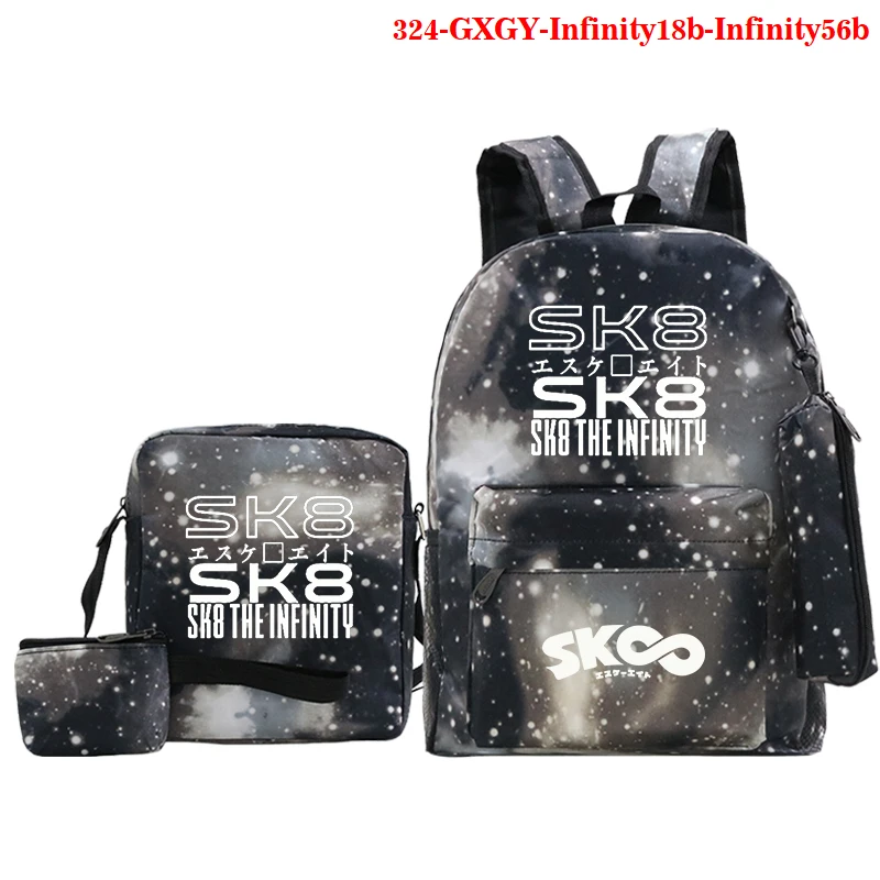 

Anime SK8 The Infinity Backpack School Bag Laptop Bag SK EIGHT LANGA Shoulder Bag Men Women Student Knapsack with Purse Bag Gift