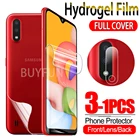 1-3 шт. Гидрогелевая пленка для Samsung Galaxy A01 A10 A10S A10E, Защитная пленка для экрана Sumsung A 01 10 10S 10E, передняя задняя пленка, стекло для камеры