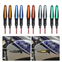 led motorcycle turn signals light flowing water blinker 2pcs 5 color flicker bendable tail indicator flasher 12v lighting amber