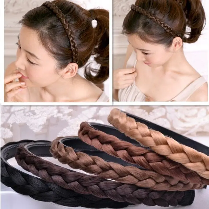 Фото 1 шт. аксессуары для волос повязка на голову креативные женские корейские косички