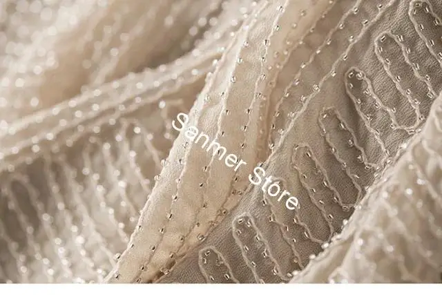 

Women Beadings Mini Dress Loose O-neck Sleeveless Summer New Ladies Clothes Female Short Summer Dresses