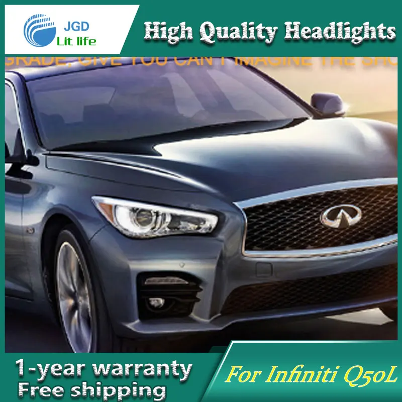 Автомобильный Стайлинг передняя фара для Infiniti Q50L передсветильник РА s 2015 2016