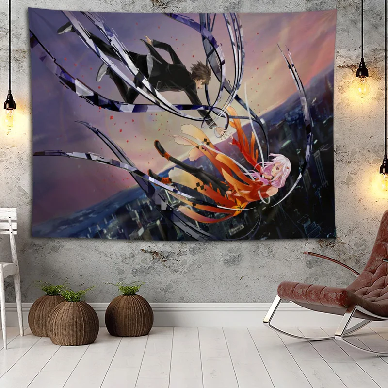 

Hot Sale Custom Anime Guilty Crown Printed Tapestry Background Decorative Tapestry Various Sizes Wall Hanging Decor
