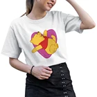 Женская футболка с принтом Винни-Пух, с коротким рукавом