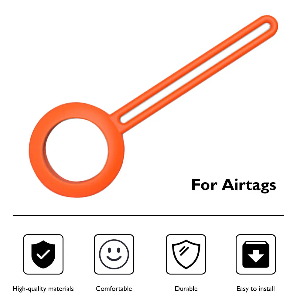 

Pu Leather Protective Sleeve Case Cover For Apple Airtag Tracker Location Protector For Iphone Airtags Keychain Smart Accessory