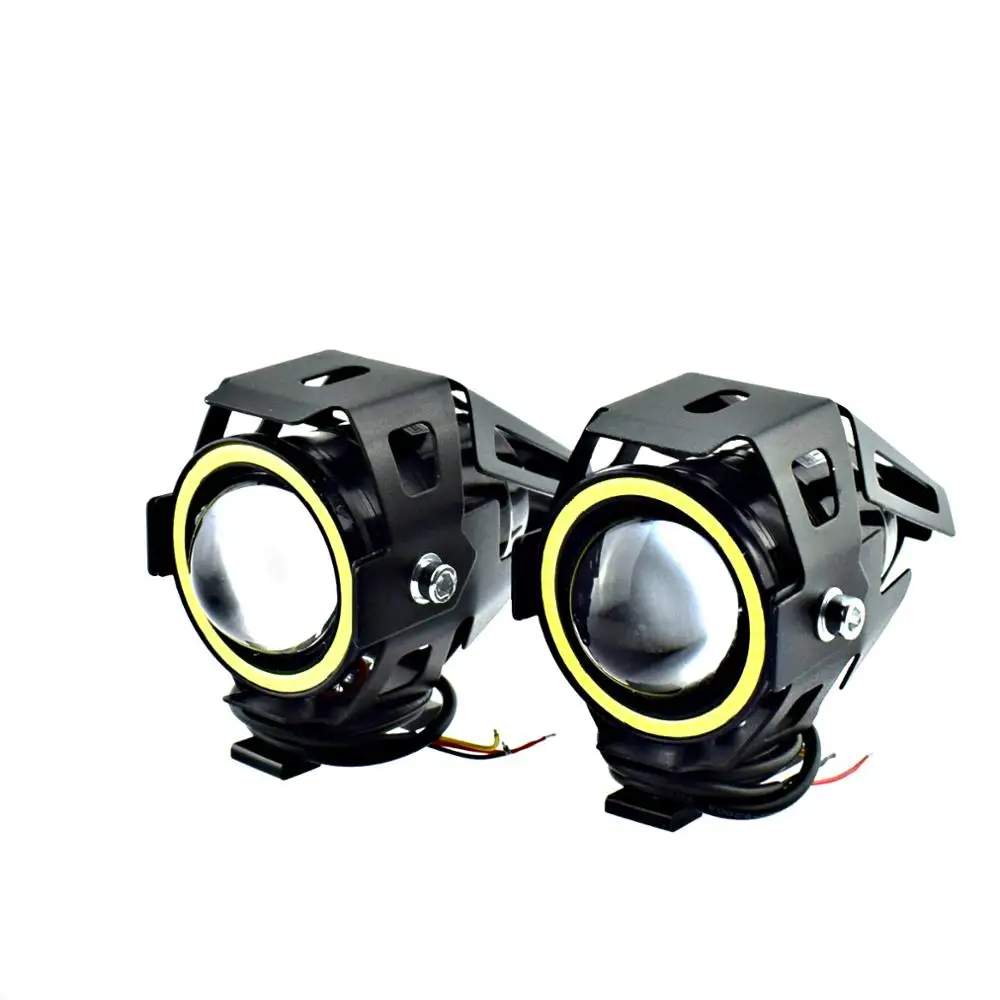 Светодиодные фары для мотоцикла U7 125 Вт работы на мотоцикле ангельские глазки