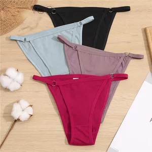 FINETOO Cotton Briefs Panties Women 3Pcs/set Sexy Low Waist Underwear M-2XL Ladies Cotton Underpants Soft Feamle Lingerie 2021