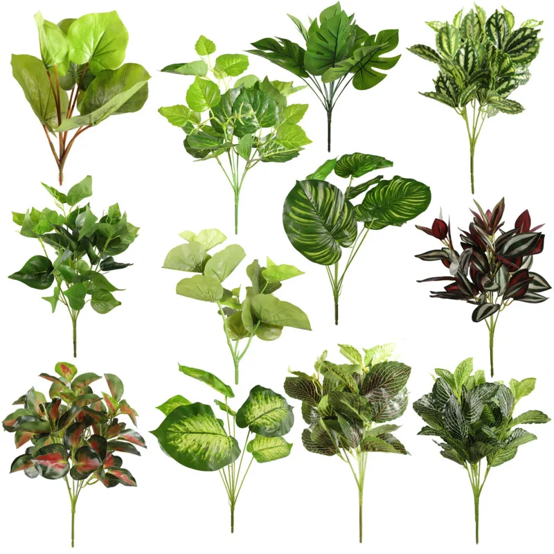 Искусственные листья манго декоративные искусственные трава цветок для дома