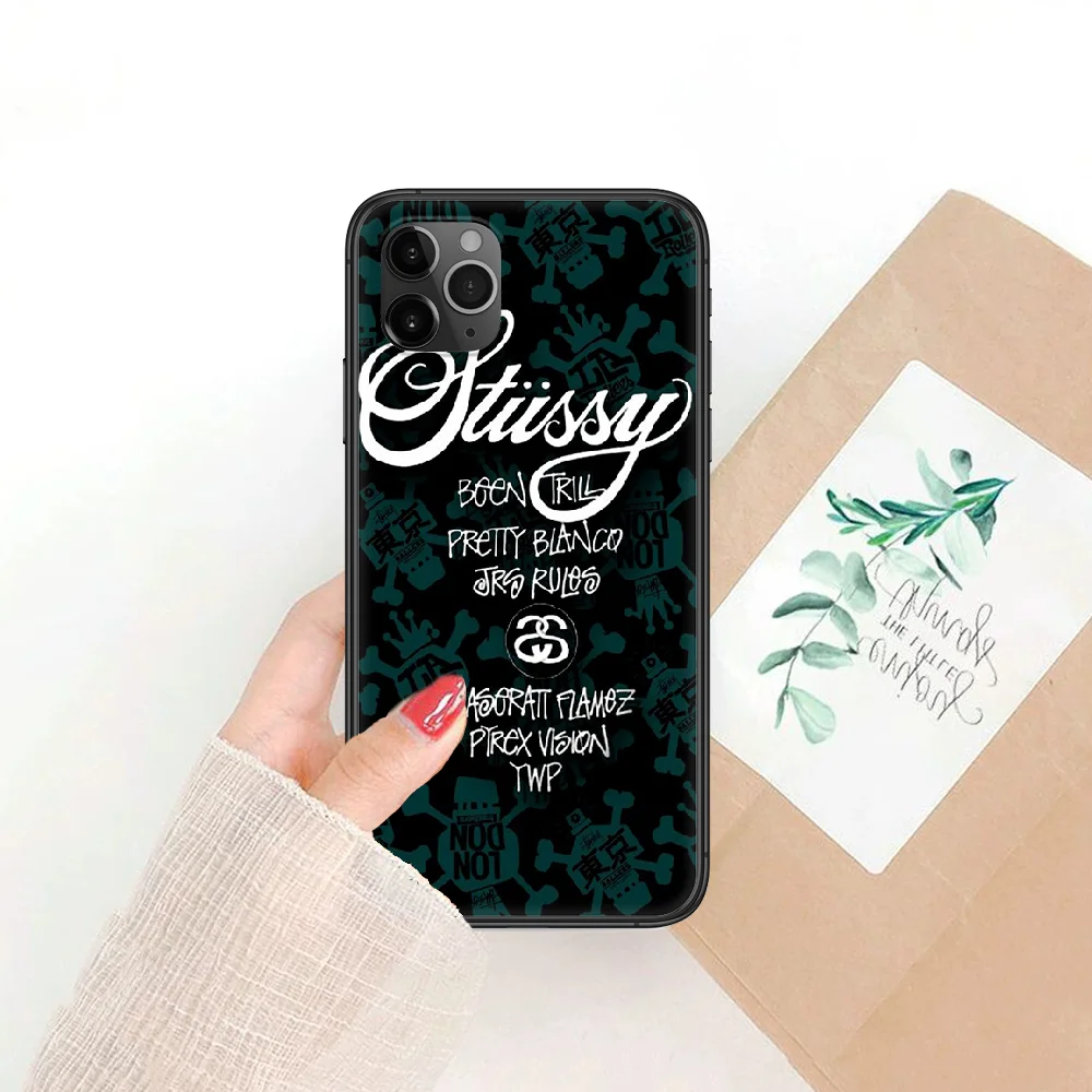 

Street Fashion Stussys Phone Case Cover Hull For iphone 5 5s se 2 6 6s 7 8 12 mini plus X XS XR 11 PRO MAX black pretty back tpu