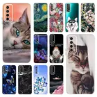 Чехол P Smart 2021 для Huawei P smart 2021, чехол с котом, бампер, мягкие силиконовые чехлы для телефонов PSmart 2021, защитный чехол 6,67 дюйма