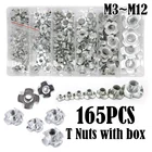 165 шт., Т-образные гайки M3M4M5M6M8M10M12 из углеродистой стали
