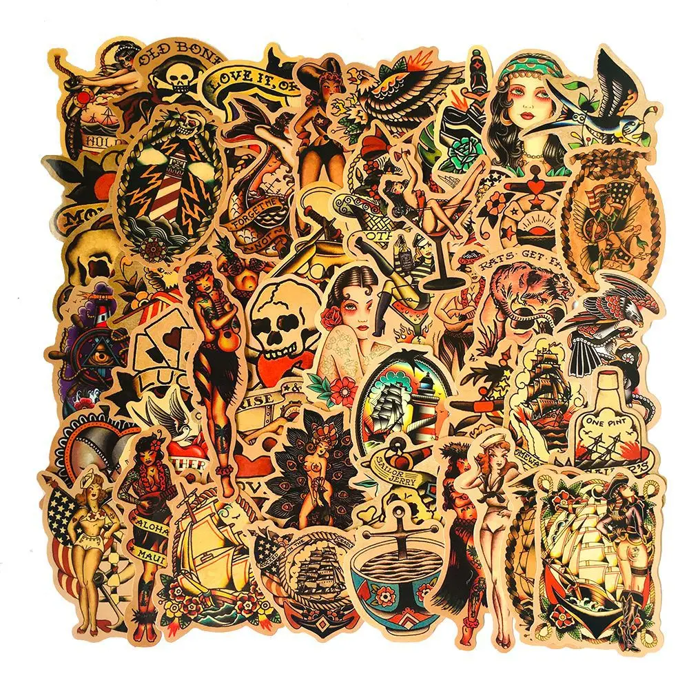 10/30/50 шт в наборе Европа и Америка обувь стиле ретро с изображением девушке пин ап