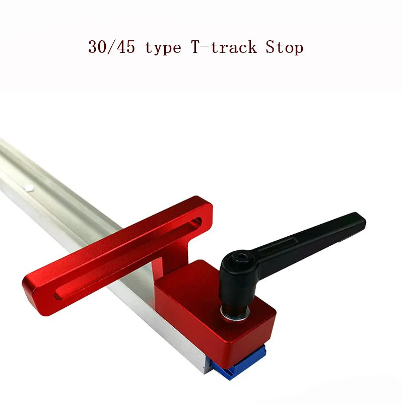 

30/45 Type Woodworking T-Track Stop Sliding Slot Brackets T-Slot Aluminium Alloy Woodworking Miter Track Stop