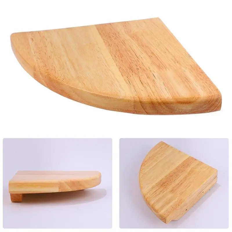 Настенная угловая полка в форме вентилятора 9 дюймов белый дуб практичная