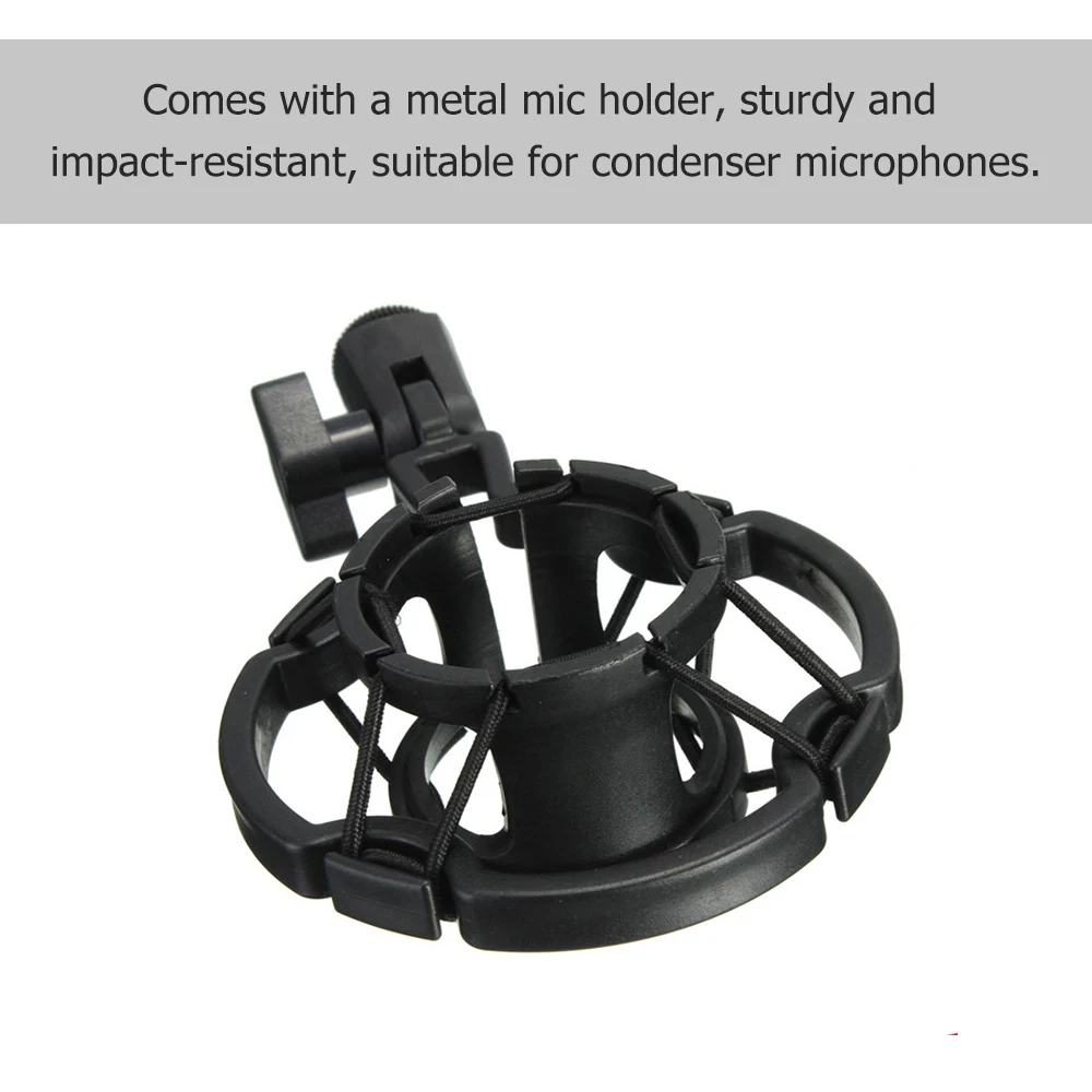 

muslady S Tabletop Microphone Tripodtand Desktop Metal Mic Tripod with Mic Holder for Streaming Recording Metal + ABS Mic Stand