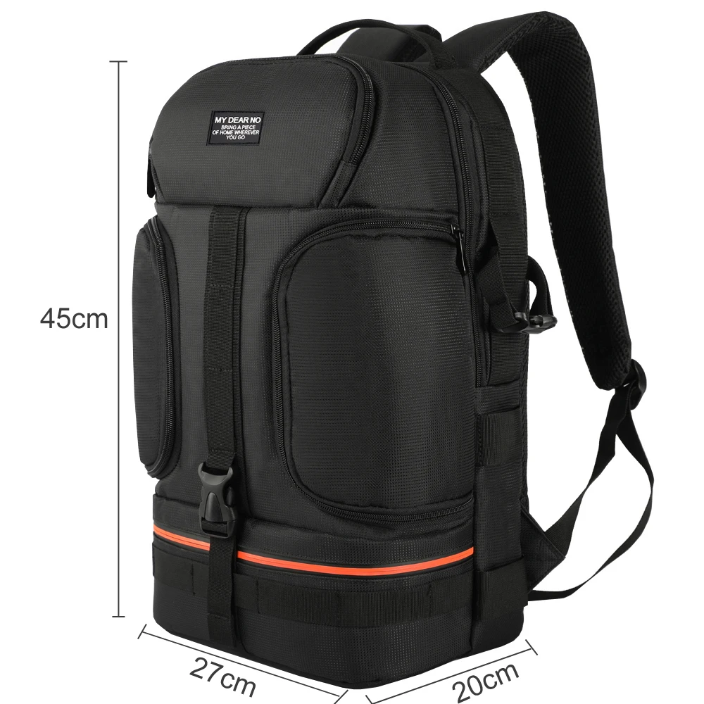 waterproof video camera backpack tripod case w reflector stripe fit 15 6in laptop bag for canon nikon sony dslr photo free global shipping