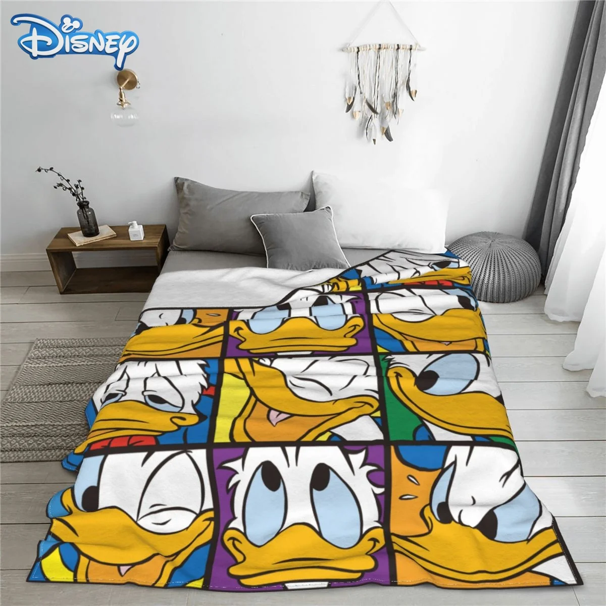 

Disney Donald Duck cartoon Plush Blanket Children Gift Blanket Soft Warm flannel Throw Sofa Bed Cover Winter bed blankets Plaid