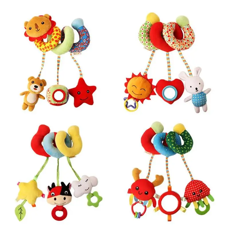 

Baby Rattle Toy Animal Spiral Around The Bed The Car Hanging Bed Hanging Newborn Baby Plush Soothing Rattle Educational Toy