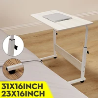 80cm x 40cm portable folding lifted table laptop desk computer table water durable proof ultra light with wheels for tv bed sofa
